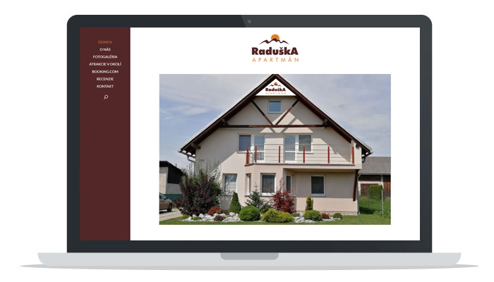 Webstránka Apartmán Raduška