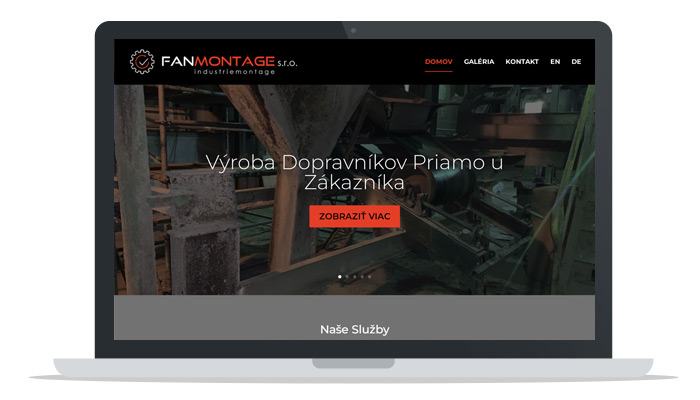 Webstránka FanMontage